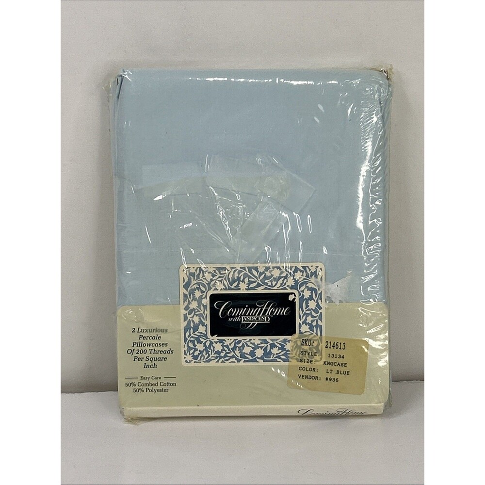 Lands End Coming Home King Pillowcases Set Of 2 Light Blue